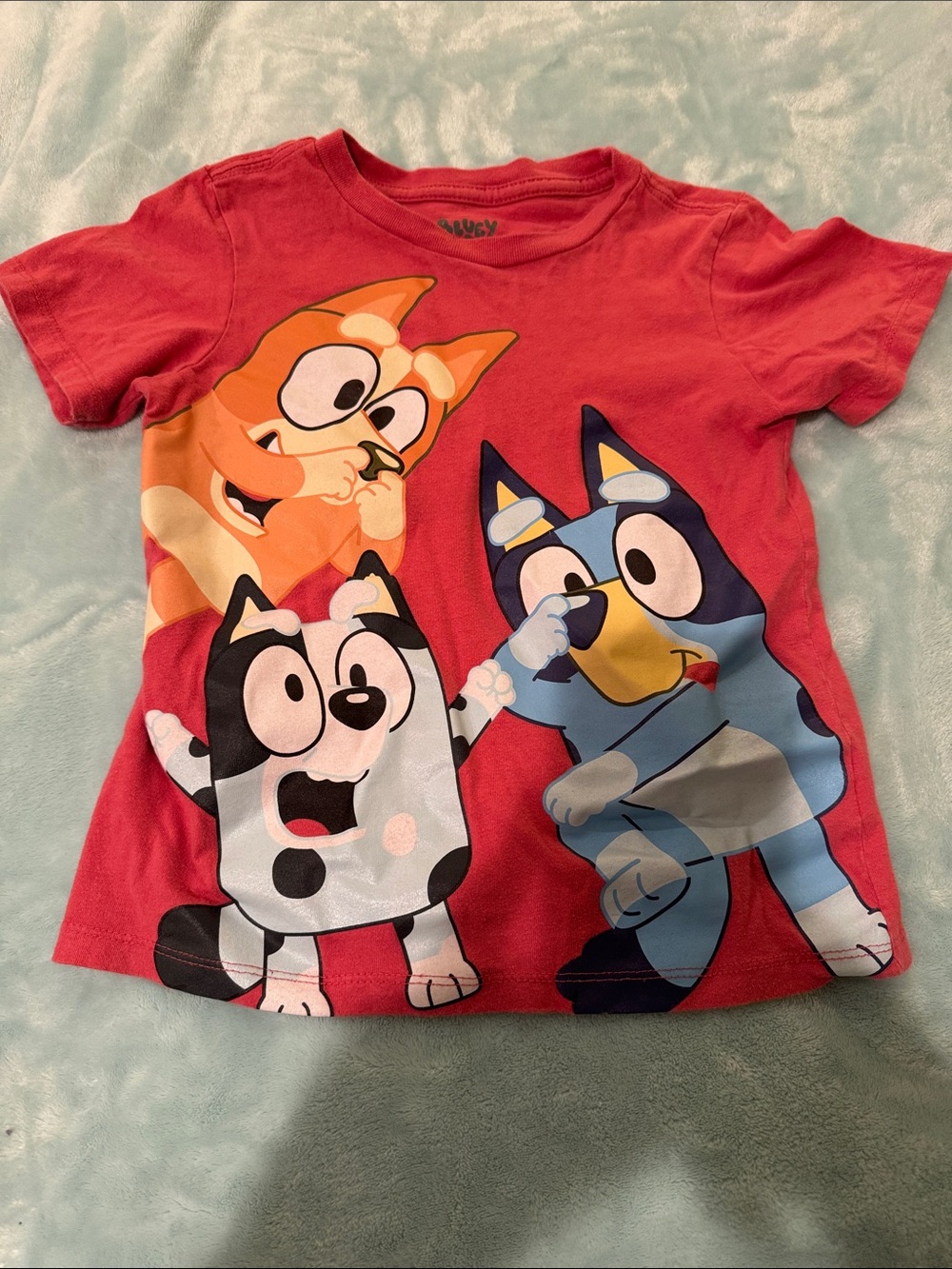 Dark Salmon Kids Graphic T-Shirt with Cartoon Characters
